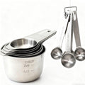 Stainless Steel Measuring Cups and Measuring Spoons Set with Circular Connector,Kitchen Measuring Spoons and Cups,kitchen tool for cooking and baking(13 Piece Set)