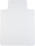 Staples Office Chair Mat, Clear Floor Mats with Lip, Flat-Pile Carpets, Extended Under-Desk Coverage, 48 x 36 Inch, Smooth Glide