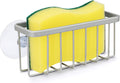 HLOOL Sponge Holder for Kitchen Sink, Kitchen Sink Sponge Holder,Sink Caddy,Dish Soap Holder (Mat Silver)