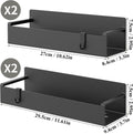 HuggieGems 4 Pack Magnetic Spice Rack Organizer for Refrigerator and Oven, Black Fridge Organizers and Storage for Kitchen