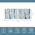 Modern Abstract 2x5 Kitchen Runner Rug: Ultra Soft Washable Hallway Entryway Carpet Indoor Non Slip Low Plie Floor Mat for Bedroom Laundry Room - Gifts for Newlyweds Household Home Decor 2x5 Blue