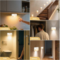 DJBoomy Motion Sensor Night Light for Indoor: 6 Pack Battery Operated Stair Lights LED 3000k Step Lights - Motion Sensor Lamp for Cabinet Closet Hallway Bedroom Stairs (Battery Powered)