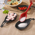 5-sets Silicone Spoon Rest Heat-Resistant Kitchen Utensil Holder Easy-to-Clean TPE Spoon Pad Multi-Use Snack Dish Fruit Plate 5pcs Black 1