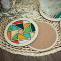 Temlum Wooden Coasters Painting Kit, Paint You Own Coaster Wooden Painting Craft Kit for Adults and Beginners Art Craft Supplies (Barn Quilt)