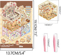 20 Sets DIY 3D Sticker Scene Collection Book for Kids Adults Cute Make Your Own Shop House Stickers for Gifts Stickers Therapy for Adult Relief Stress Pass The Time Play Park Hamburg Castle Library