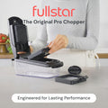 Fullstar The Original Pro Chopper - Vegetable Chopper and Spiralizer, Food Chopper with Container, Fruit Slicer, Kitchen Gadgets & Gifts, Home Essentials (4 in 1, Black)