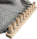 Looma 46" Wooden Loom Frame for DIY Throw Blankets Chunky Knit Blanket Kit – Adjustable Size Hand Knitting Kit – No Needles Required – Beginner-Friendly Yarn Craft for Home Decor & Stress Relief