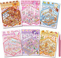 DIY 3D Sticker Scenes for Girls, 6 Sets Make Your Own Mini Room Scene Stickers for Kids, Cute Kawaii Scene Stickers, Therapy Stickers for Stress Relief, Holiday Christmas Activity