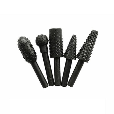 5PCS Rotary Burr Set for Carving and Grinding, Working Rotary File Tools for DIY Projects and Crafts(Black)