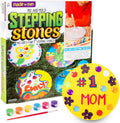 Made By Me Mix & Mold Your Own & Make 4 DIY Personalized Stepping Stones, Great Spring & Summer Weekend Activity, Perfect Keepsake, Birthday Party Idea for Kids Ages 5, 6, 7, 8, 9, Multicolor