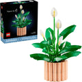 LEGO Botanicals Peace Lily Flower Building Set for Adults - Gifts for Mothers Day - DIY Bedroom, Book Shelf & Office Decor for Women & Men, Ages 18+ - Artificial Flowers Crafting Kit - 11504