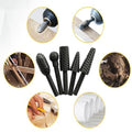 5PCS Rotary Burr Set for Carving and Grinding, Working Rotary File Tools for DIY Projects and Crafts(Black)