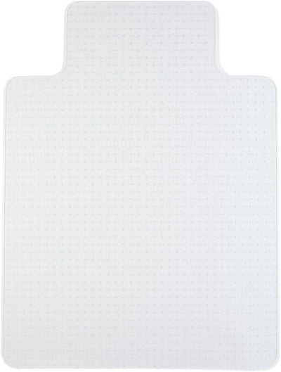 Staples Office Chair Mat, Clear Floor Mats with Lip, Flat-Pile Carpets, Extended Under-Desk Coverage, 48 x 36 Inch, Smooth Glide