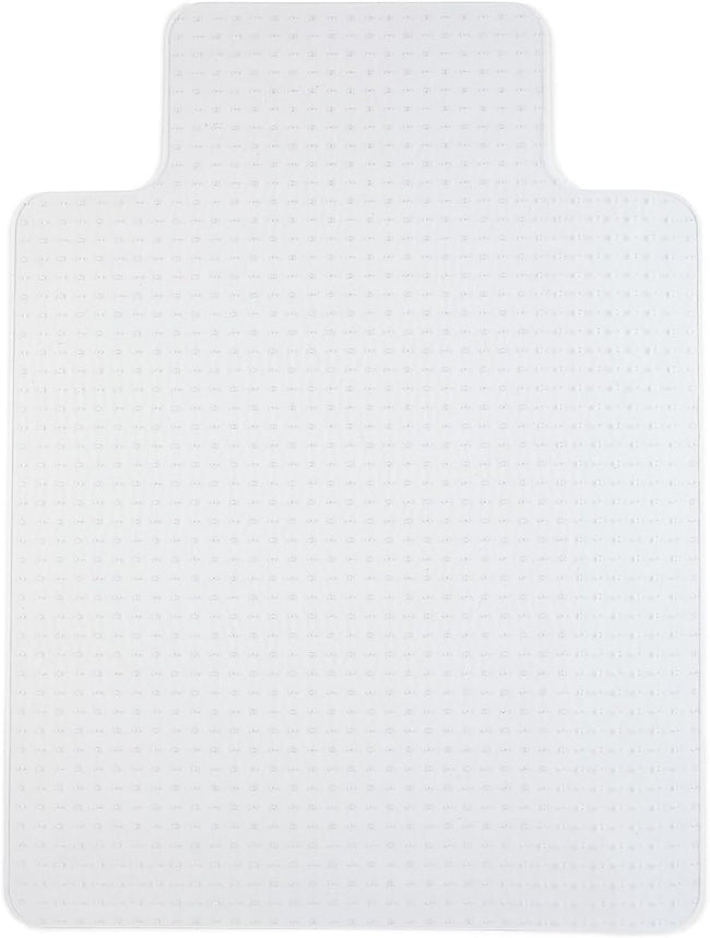 Staples Office Chair Mat, Clear Floor Mats with Lip, Flat-Pile Carpets, Extended Under-Desk Coverage, 48 x 36 Inch, Smooth Glide