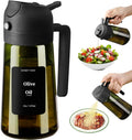 SWEET VIEW - Olive Oil Sprayer for Cooking, 16oz/470ml Glass Light-Proof Oil Pourer for Kitchen with Stickers for Air Fryer, Cooking, Salad, and BBQ with Stickers