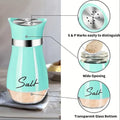 Salt And Pepper Shakers Set, 4 0z Glass Bottom Salt And Pepper Jars With Stainless Steel Lid For Kitchen Cooking Table, RV, Camp, BBQ Refillable Design,Spice Shakers, kitchen Utensils