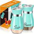 Salt And Pepper Shakers Set, 4 0z Glass Bottom Salt And Pepper Jars With Stainless Steel Lid For Kitchen Cooking Table, RV, Camp, BBQ Refillable Design,Spice Shakers, kitchen Utensils