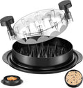 SoulLife Chicken Shredder 8 Inches, Chicken Breast Shredder Tool, Cooked Meat Shredder With Clear Lid, Ergonomic Design, Auti-slip, Easy To Clean, Chicken Shredder Tool Twist, Chicken Grinder (Black)