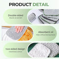 Multipurpose Wire Dishwashing Cloth, 2025 Upgraded Double-Sided Cleaning Cloth, Silver Stainless Steel Cloth and Multi-Layer Cotton Thread, Metal Scrubbing Pads Sponge Cloths for Home Kitchen (5)