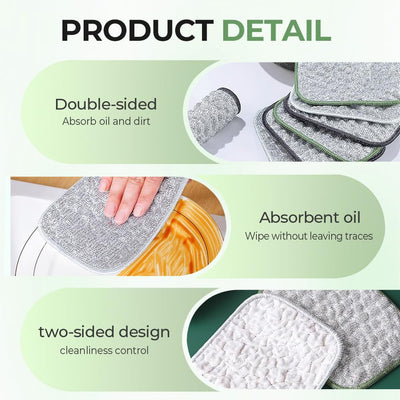Multipurpose Wire Dishwashing Cloth, 2025 Upgraded Double-Sided Cleaning Cloth, Silver Stainless Steel Cloth and Multi-Layer Cotton Thread, Metal Scrubbing Pads Sponge Cloths for Home Kitchen (5)