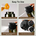 SWEET VIEW - Olive Oil Sprayer for Cooking, 16oz/470ml Glass Light-Proof Oil Pourer for Kitchen with Stickers for Air Fryer, Cooking, Salad, and BBQ with Stickers