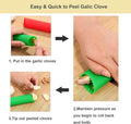 2 Set Peeler Silicone Easy Roll Tube Useful Garlic Odorfree Kitchen Tool (Red,Blue)