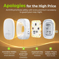 AUVON Plug-in LED Backlit Night Light with Motion Sensor & Dusk to Dawn Sensor, Dimmable Warm White Nightlight with 1-50 lm Adjustable Brightness for Bedroom, Bathroom, Stairs, Hallway (4 Pack)