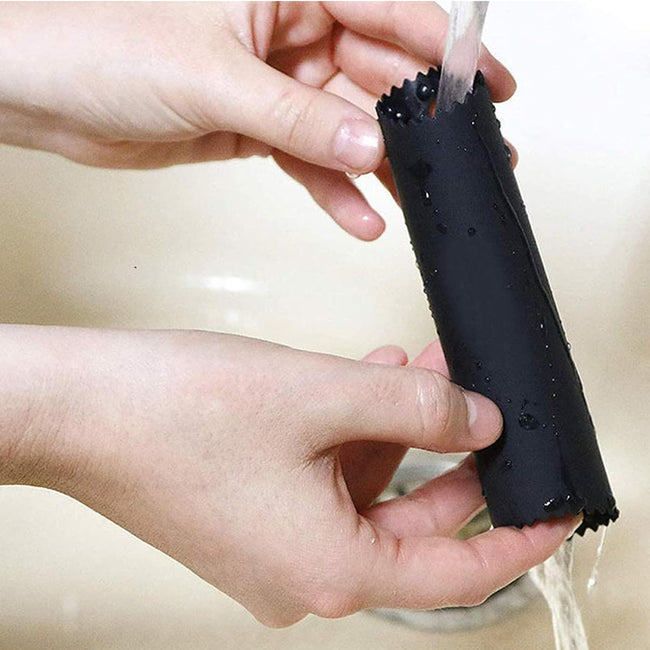 2 Set Peeler Silicone Easy Roll Tube Useful Garlic Odorfree Kitchen Tool (Red,Blue)