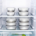 5 PCS Stainless Steel Storage Container Sets - Clear Lids, Stackable Food Storage | Kitchen Containers, Fruit & Snack Organization (Multi-Use)