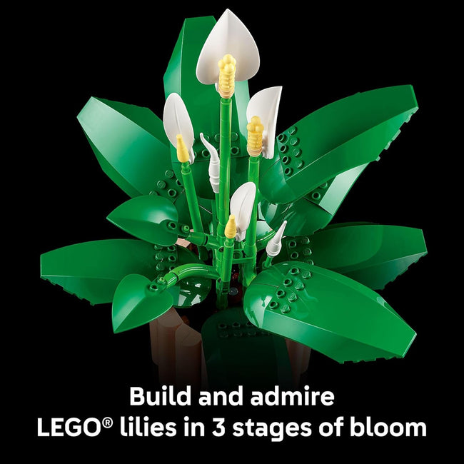 LEGO Botanicals Peace Lily Flower Building Set for Adults - Gifts for Mothers Day - DIY Bedroom, Book Shelf & Office Decor for Women & Men, Ages 18+ - Artificial Flowers Crafting Kit - 11504