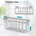 HLOOL Sponge Holder for Kitchen Sink, Kitchen Sink Sponge Holder,Sink Caddy,Dish Soap Holder （Mat Silver）