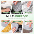 Multipurpose Wire Dishwashing Cloth, 2025 Upgraded Double-Sided Cleaning Cloth, Silver Stainless Steel Cloth and Multi-Layer Cotton Thread, Metal Scrubbing Pads Sponge Cloths for Home Kitchen (5)