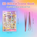 Fieoriia 3D Sticker Book Scene, 20 Sets DIY Miniature World Craft Kit, Art Therapy Activity for Adults, Kids, Family Fun