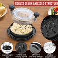 SoulLife Chicken Shredder 8 Inches, Chicken Breast Shredder Tool, Cooked Meat Shredder With Clear Lid, Ergonomic Design, Auti-slip, Easy To Clean, Chicken Shredder Tool Twist, Chicken Grinder (Black)