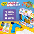 Crayola Marker Airbrush Spray Art Kit, Essential Easter Basket Stuffer for Kids, Battery-Powered Sprayer with 8 Washable Markers & 5 Stencils, DIY Craft Set, Ages 6+